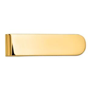 Men's 14k Yellow Gold Polished Slim Fold-Over Money Clip